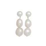 Three Freshwater Pearl Drop Earrings
