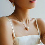 Natural Baroque pearl ice cream cone Earrings - Gembea Jewelry