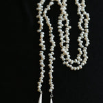 Interlaced Natural Pearl Long Necklace - Gembea Jewelry