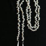 Interlaced Natural Pearl Long Necklace - Gembea Jewelry