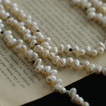 Interlaced Natural Pearl Long Necklace - Gembea Jewelry