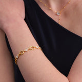 Interlock Halo Lab-grown Diamond Fine Bracelet gembea jewelry