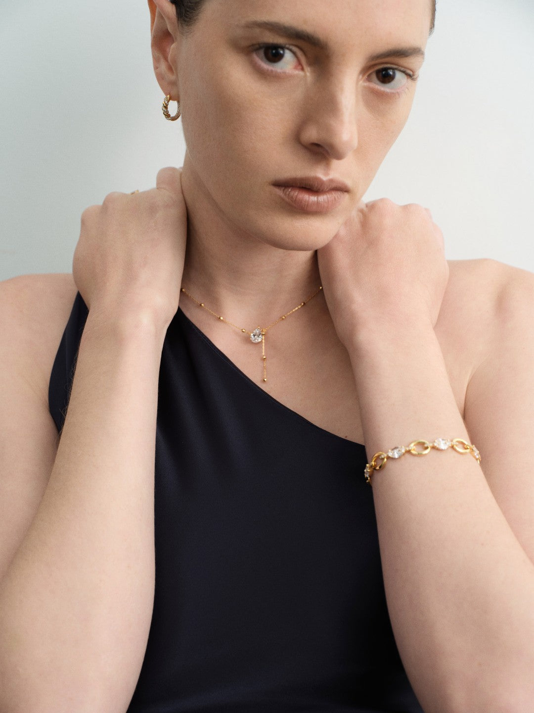 Interlock Halo Lab-grown Diamond Fine Bracelet gembea jewelry