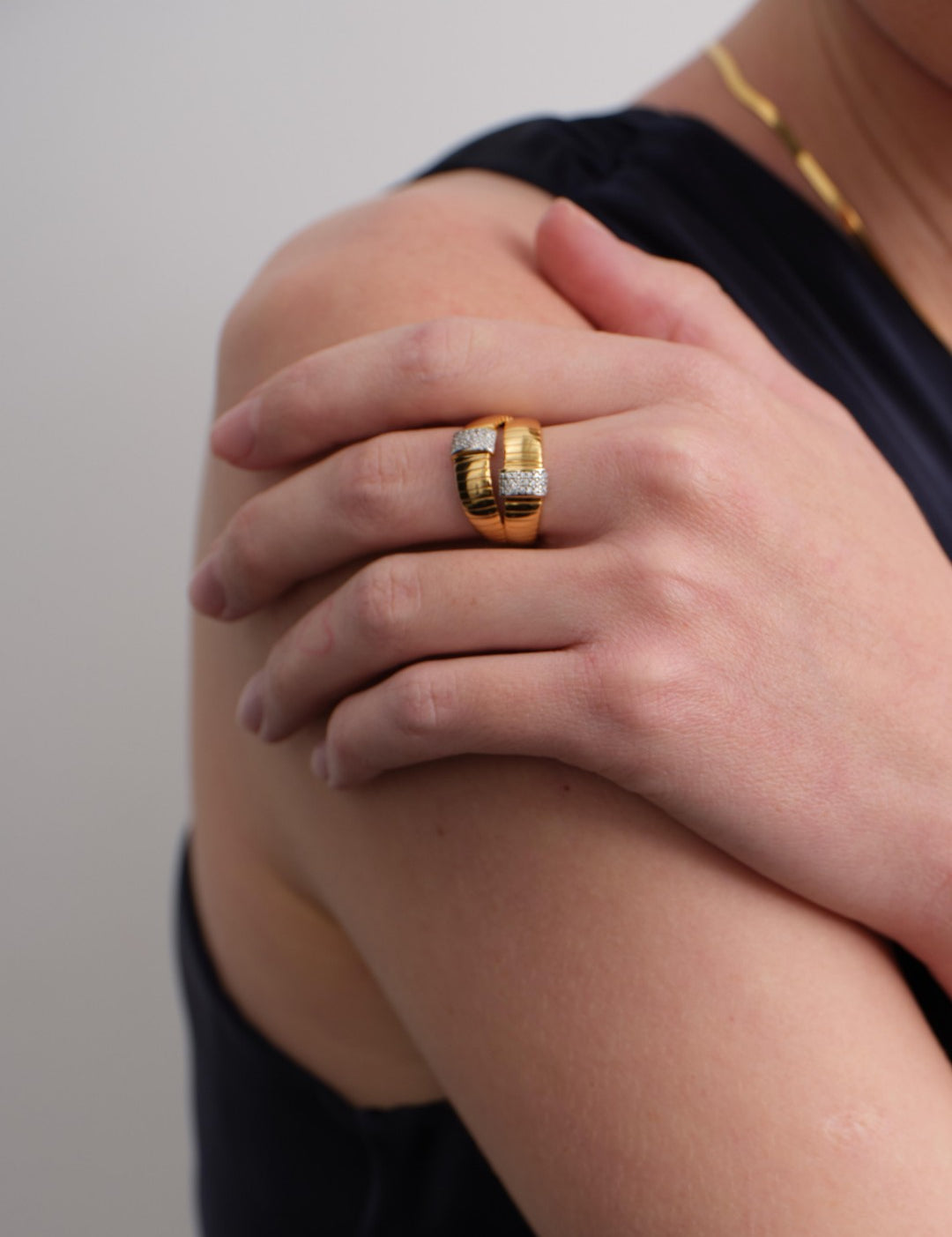 Intersect Belt Lab-grown Diamond Ring gembea jewelry