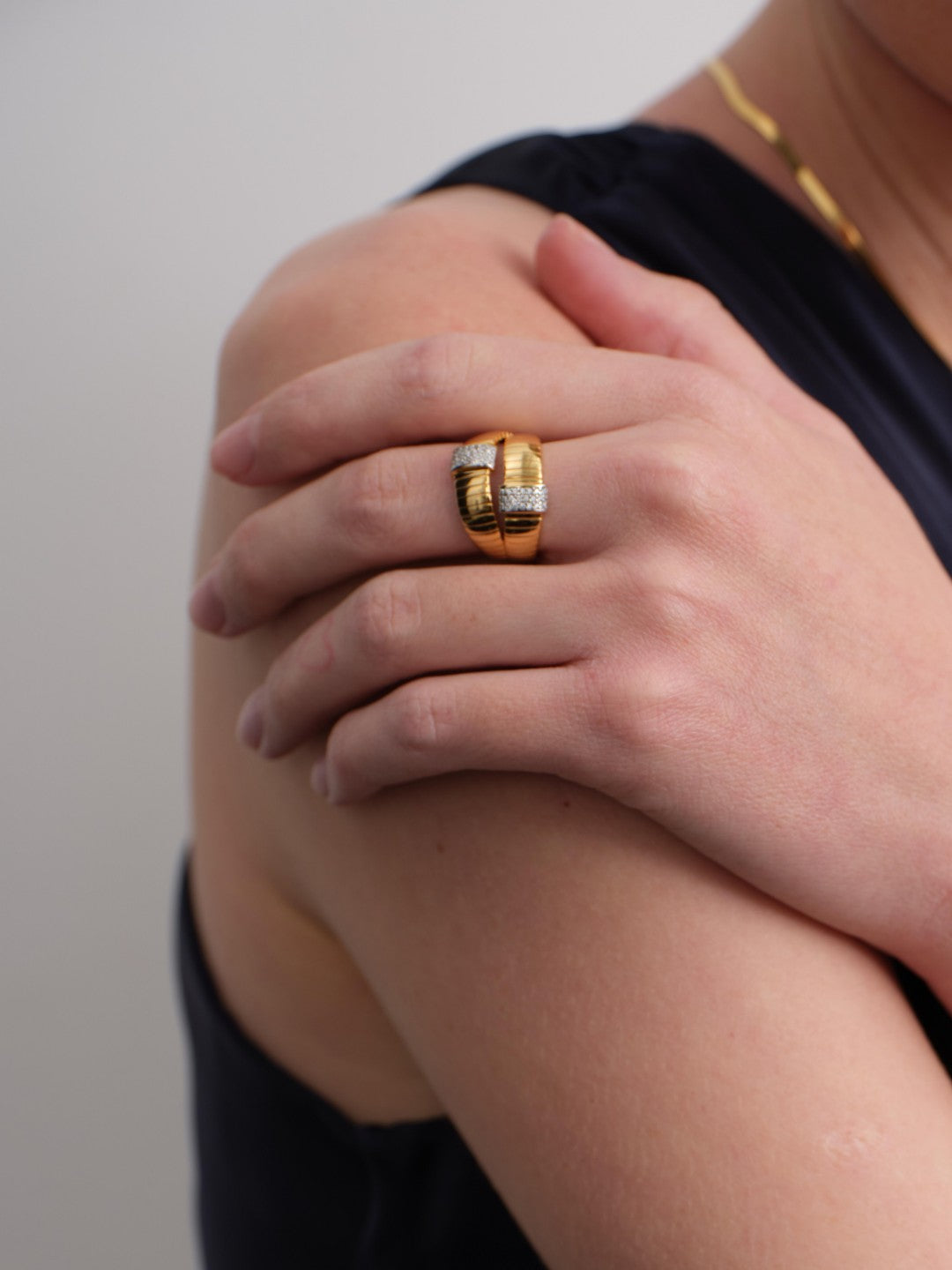 Intersect Belt Lab-grown Diamond Ring gembea jewelry