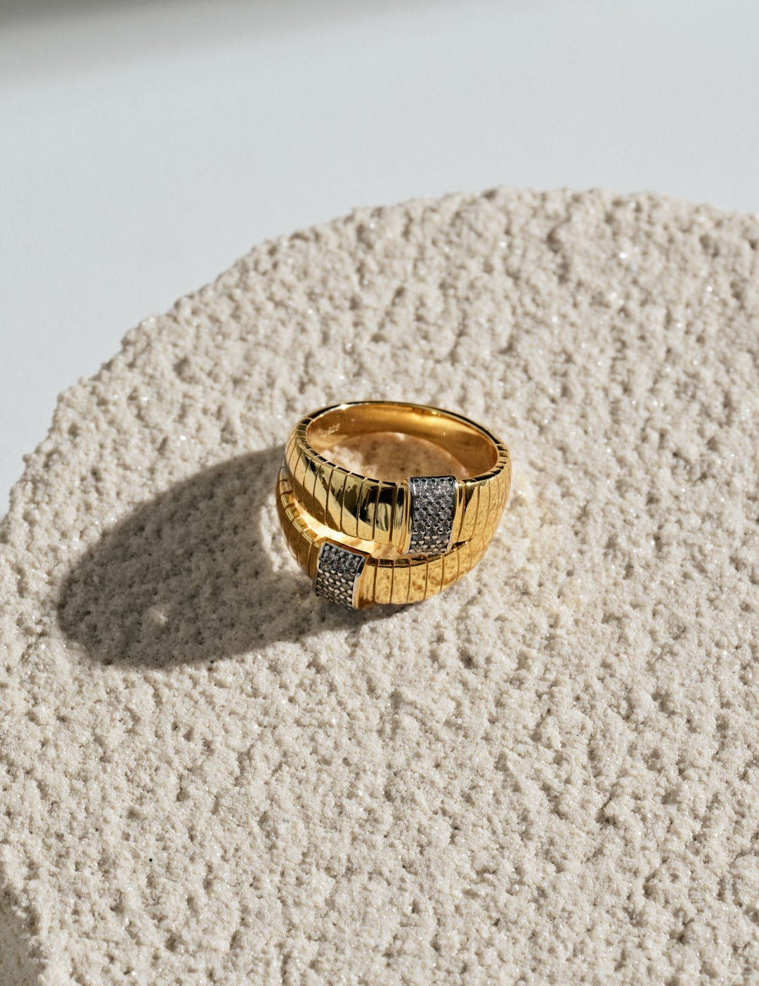 Intersect Belt Lab-grown Diamond Ring gembea jewelry