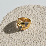 Intersect Belt Lab-grown Diamond Ring gembea jewelry