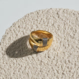 Intersect Belt Lab-grown Diamond Ring gembea jewelry