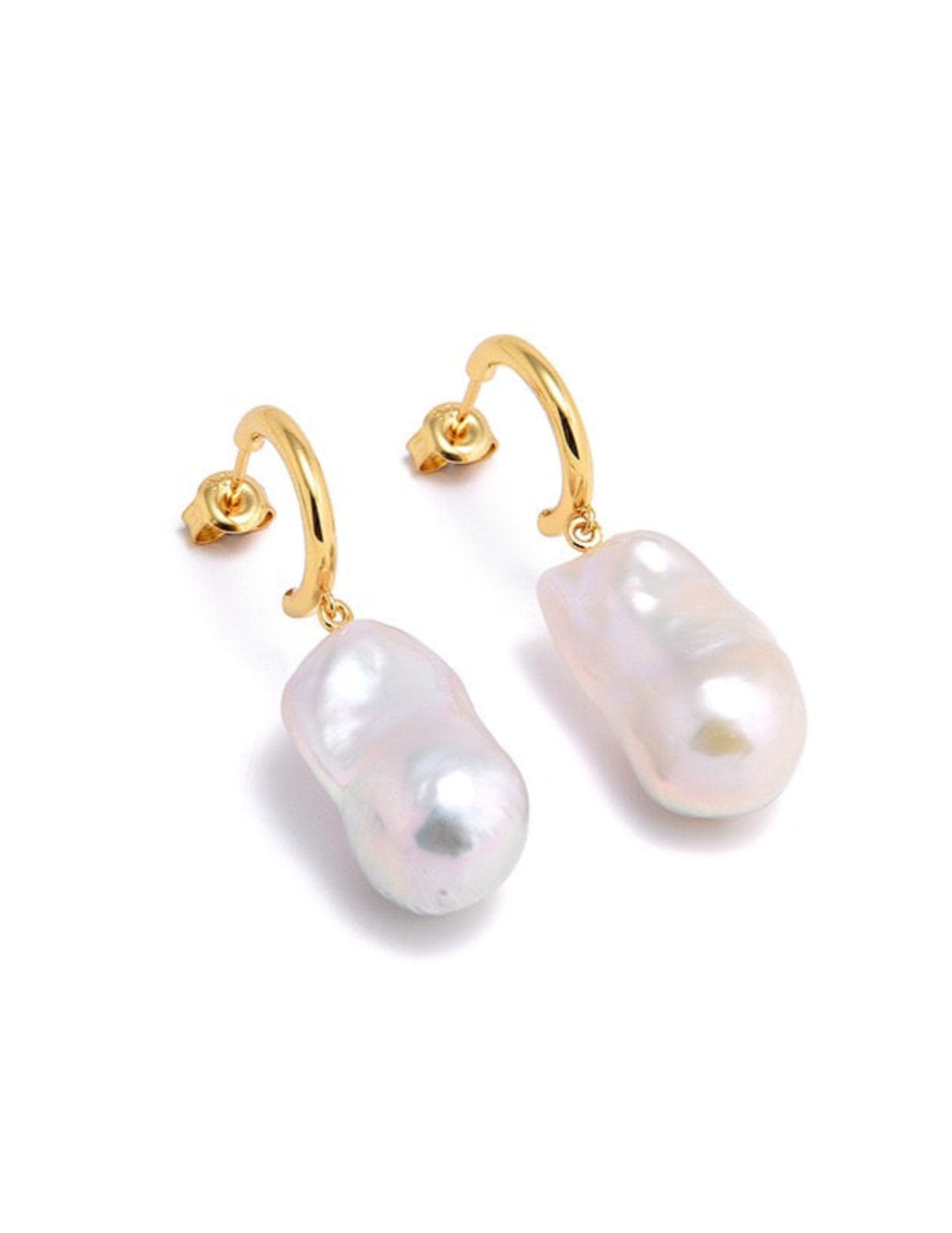 Irregular Large Baroque Pearl Drop Earrings GEMBEA JEWELRY