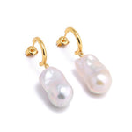 Irregular Large Baroque Pearl Drop Earrings GEMBEA JEWELRY