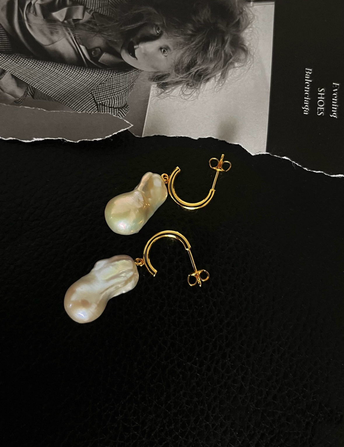 Irregular Large Baroque Pearl Drop Earrings GEMBEA JEWELRY