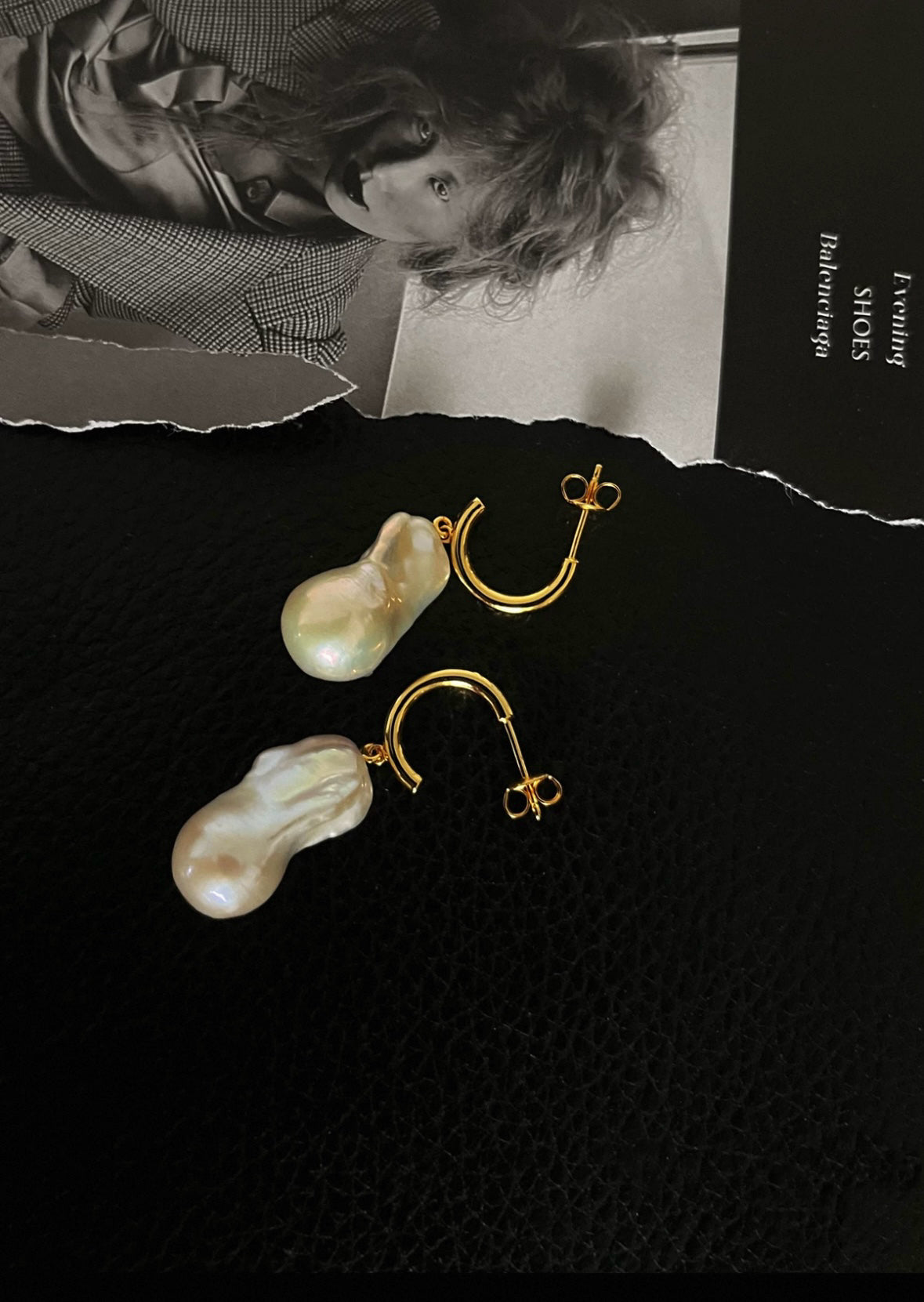 Irregular Large Baroque Pearl Drop Earrings GEMBEA JEWELRY