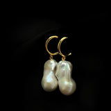 Irregular Large Baroque Pearl Drop Earrings GEMBEA JEWELRY