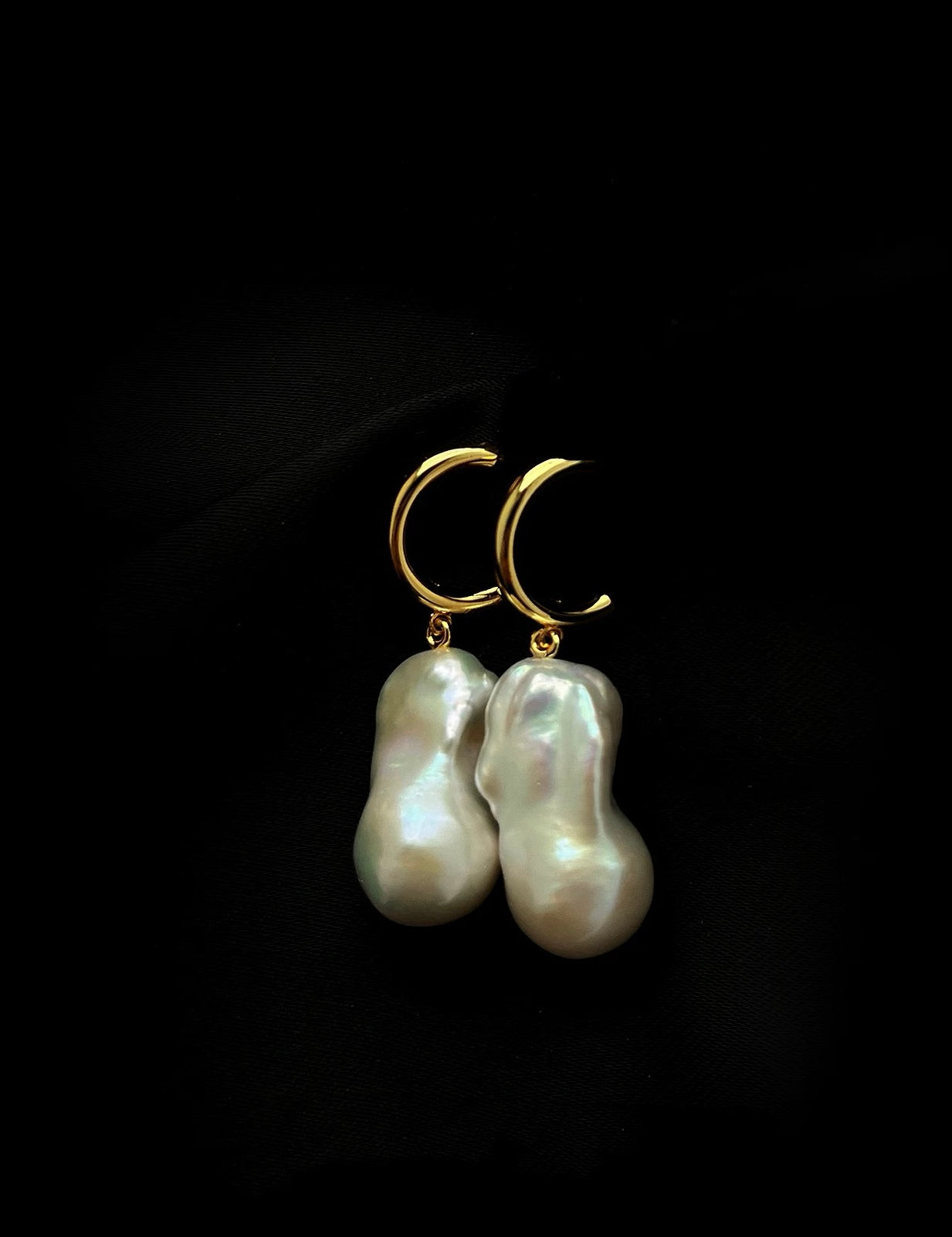 Irregular Large Baroque Pearl Drop Earrings GEMBEA JEWELRY