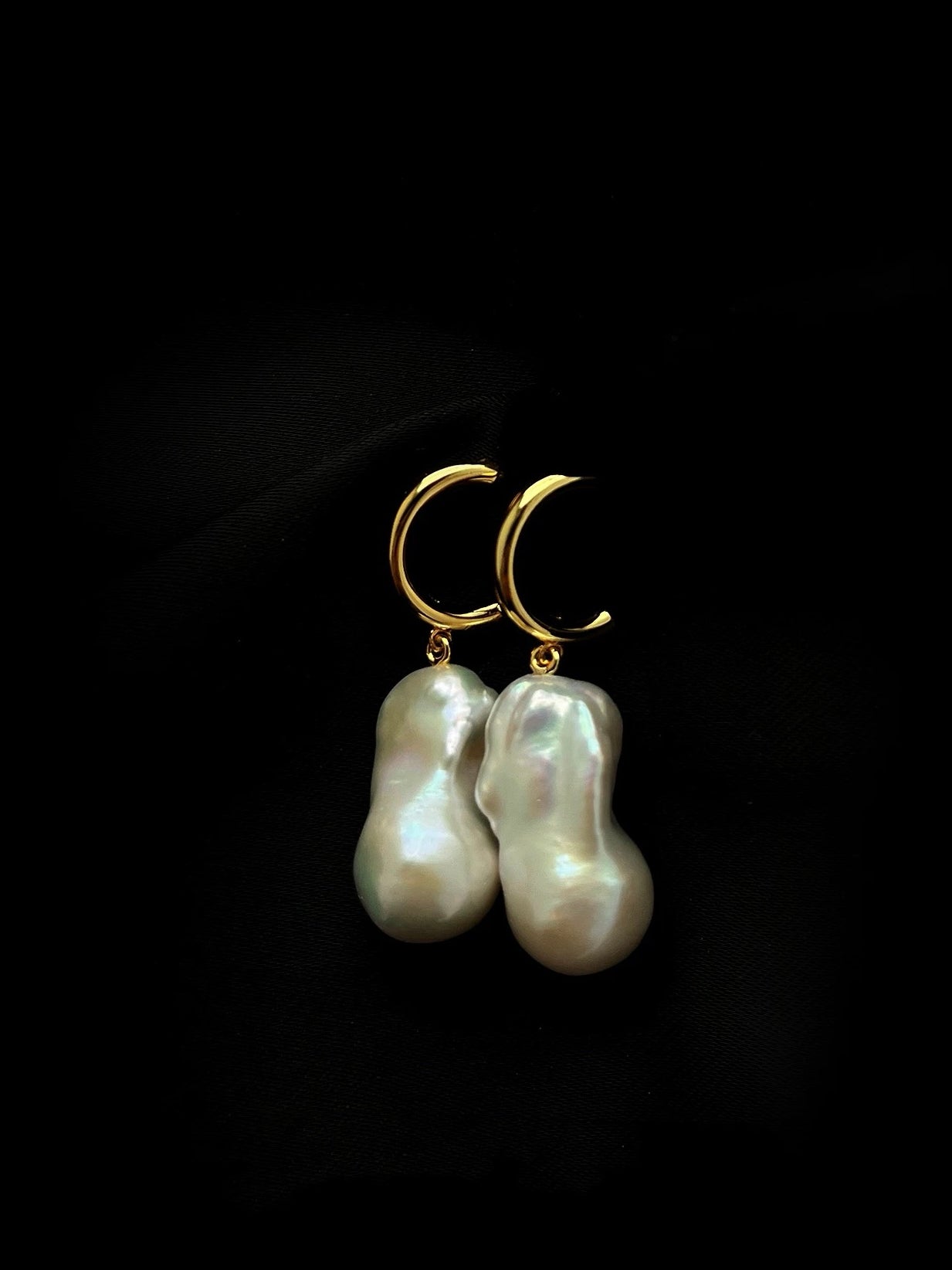 Irregular Large Baroque Pearl Drop Earrings GEMBEA JEWELRY