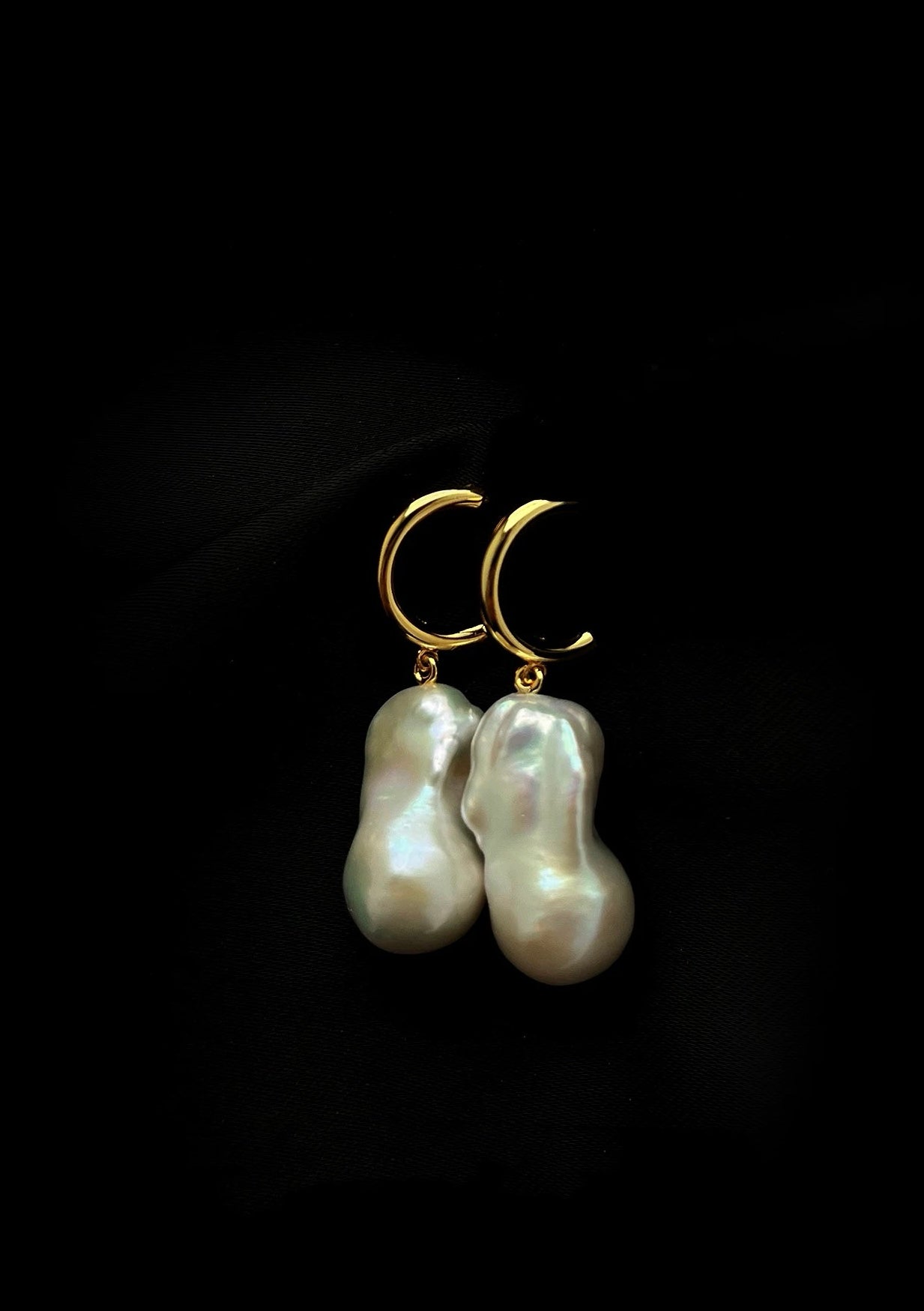 Irregular Large Baroque Pearl Drop Earrings GEMBEA JEWELRY