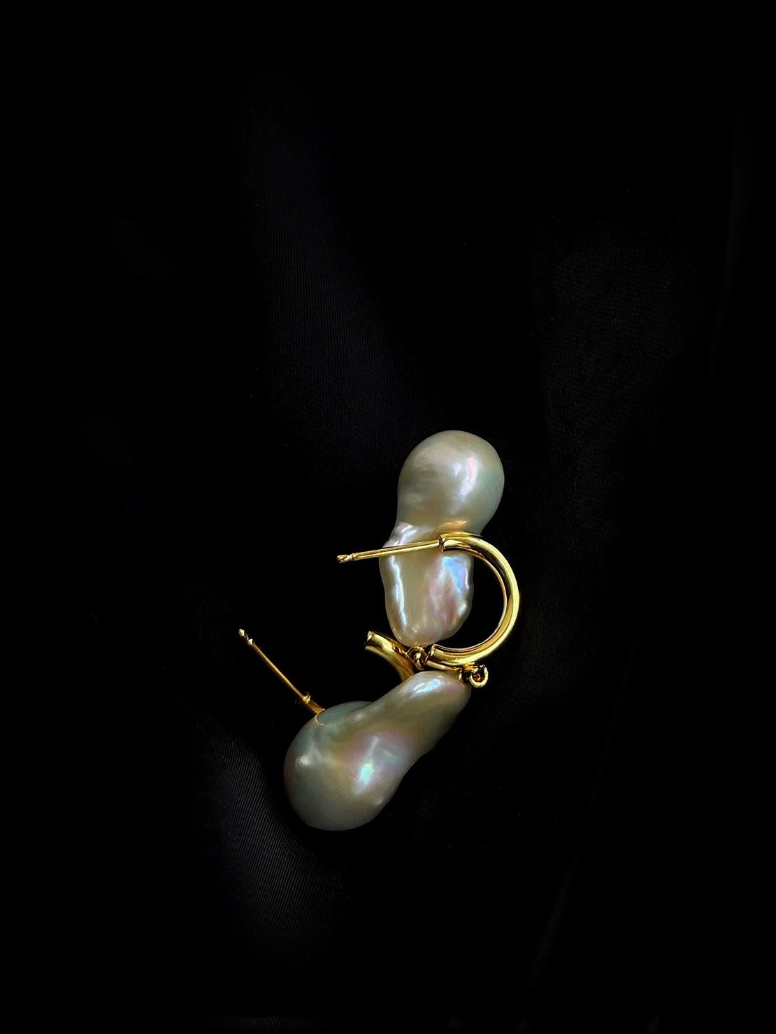 Irregular Large Baroque Pearl Drop Earrings GEMBEA JEWELRY