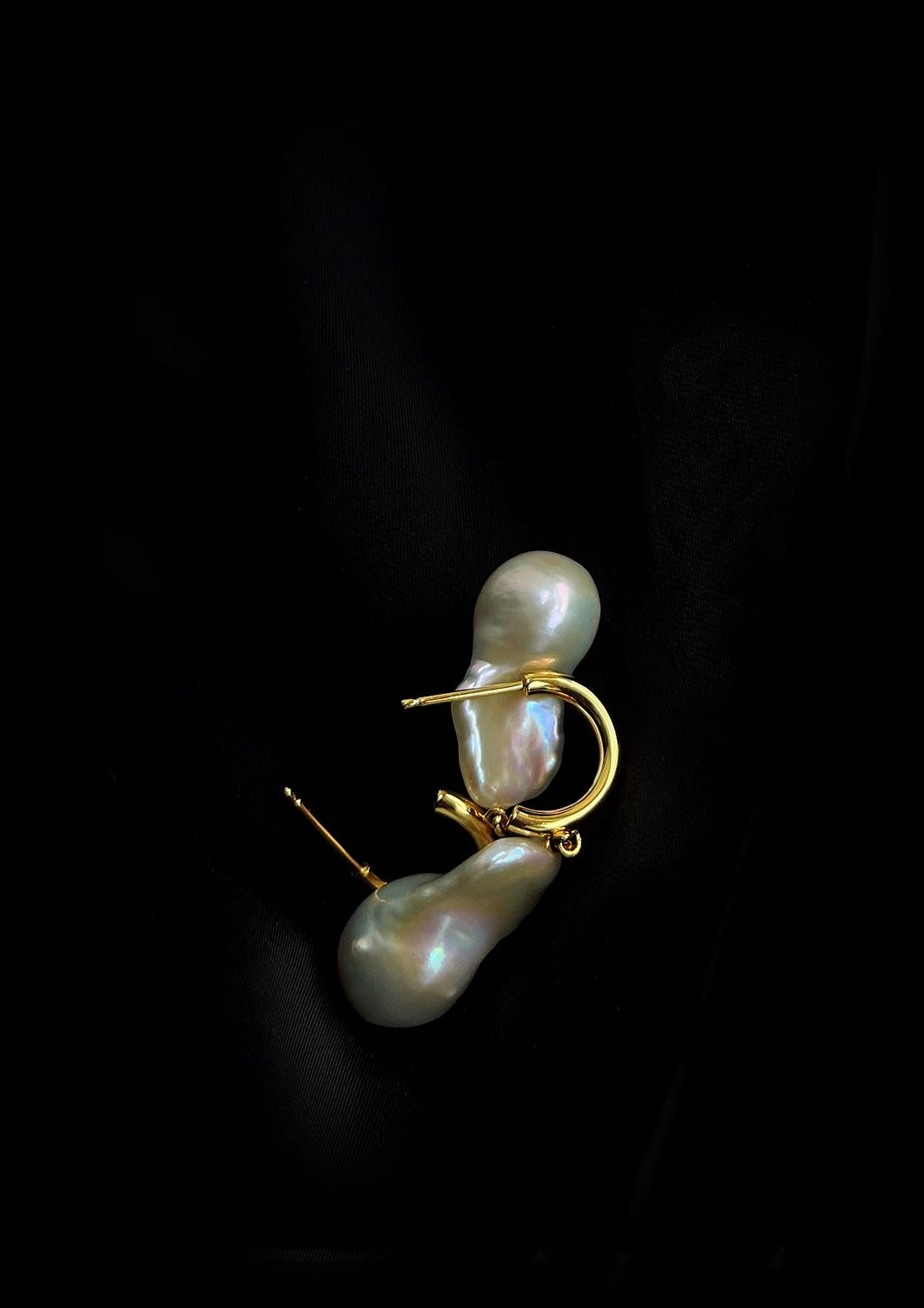 Irregular Large Baroque Pearl Drop Earrings GEMBEA JEWELRY