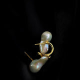 Irregular Large Baroque Pearl Drop Earrings GEMBEA JEWELRY