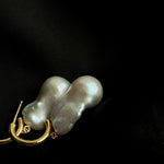 Irregular Large Baroque Pearl Drop Earrings GEMBEA JEWELRY