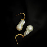 Irregular Large Baroque Pearl Drop Earrings GEMBEA JEWELRY
