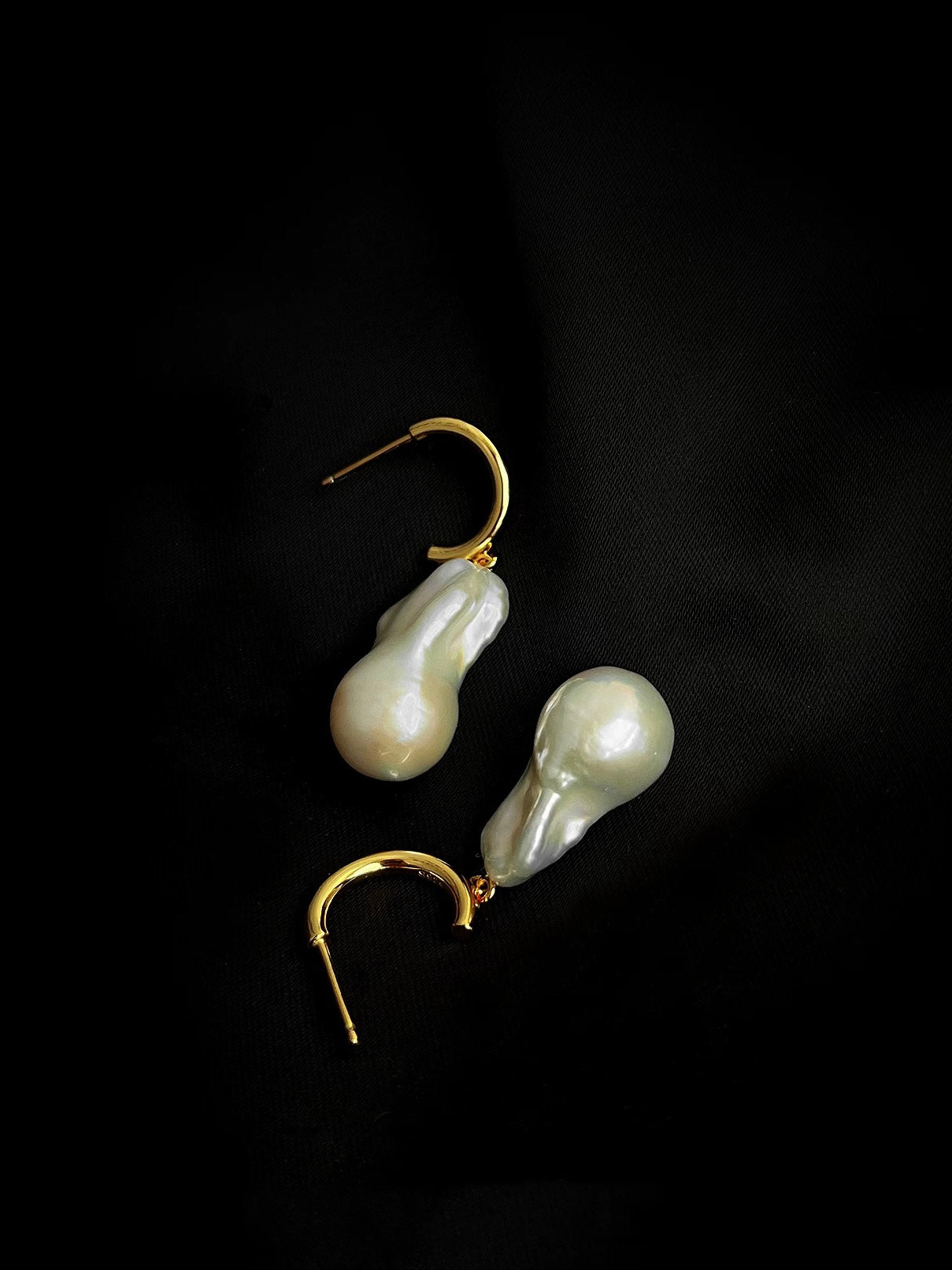 Irregular Large Baroque Pearl Drop Earrings GEMBEA JEWELRY