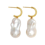 Irregular Large Baroque Pearl Drop Earrings GEMBEA JEWELRY