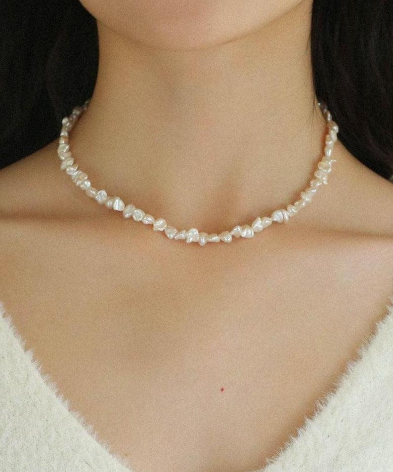 Irregular Baroque Pearl Beaded Necklace - Gembea Jewelry