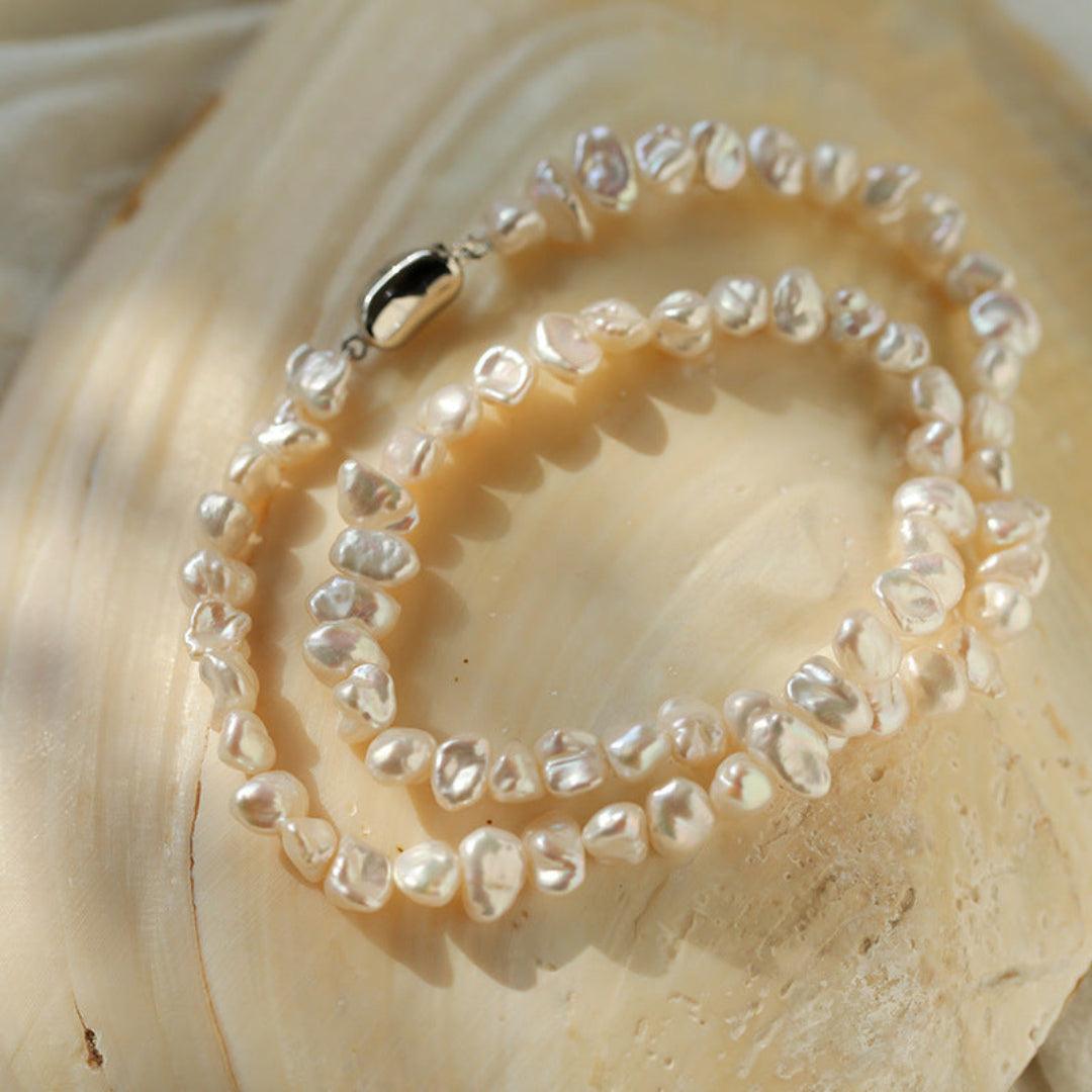 Irregular Baroque Pearl Beaded Necklace - Gembea Jewelry