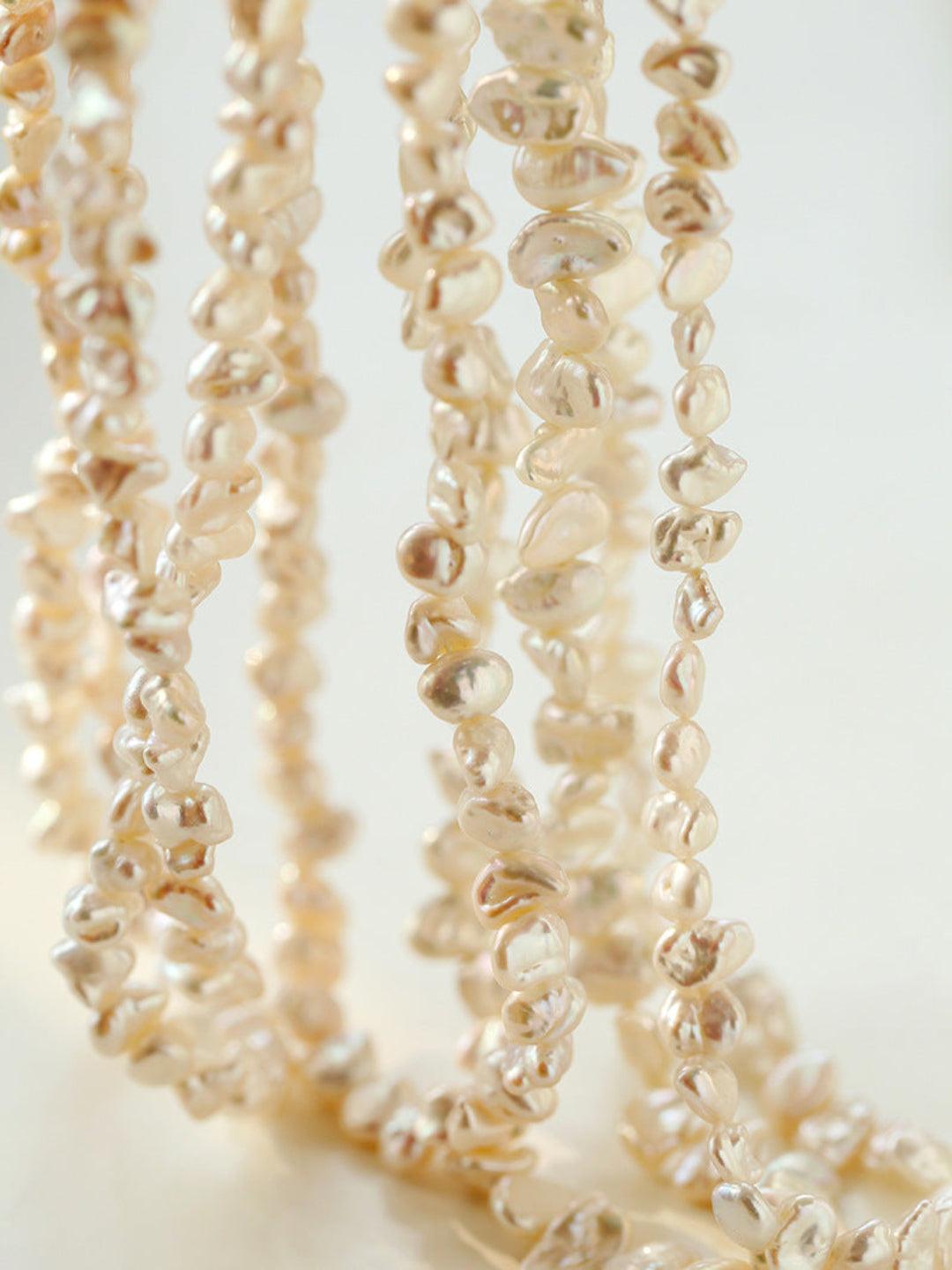 Irregular Baroque Pearl Beaded Necklace - Gembea Jewelry