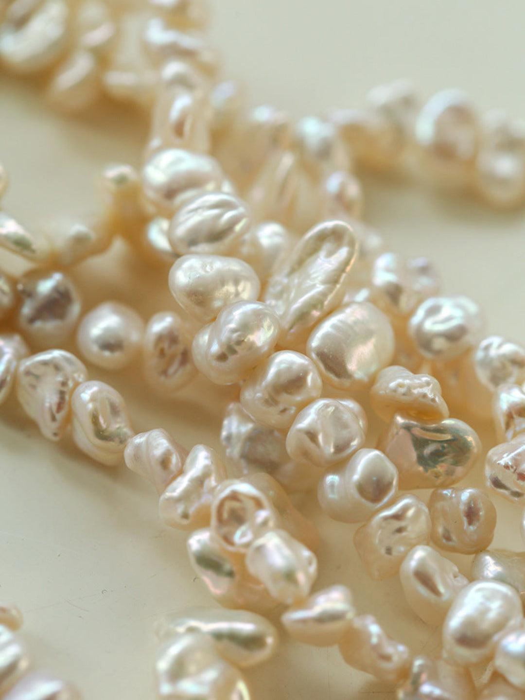 Irregular Baroque Pearl Beaded Necklace - Gembea Jewelry