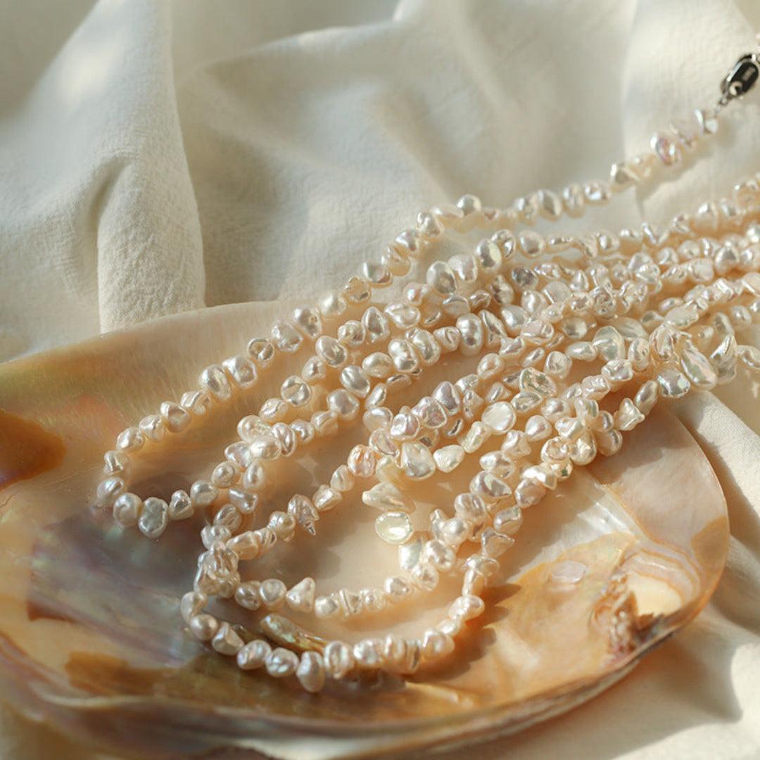 Irregular Baroque Pearl Beaded Necklace - Gembea Jewelry