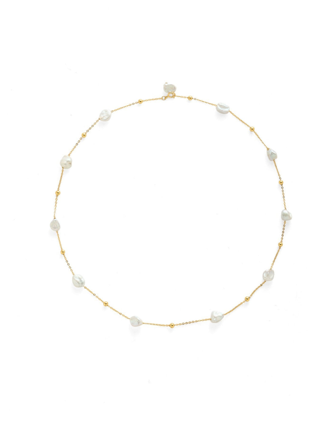 Irregular Baroque Pearl Chain Necklace