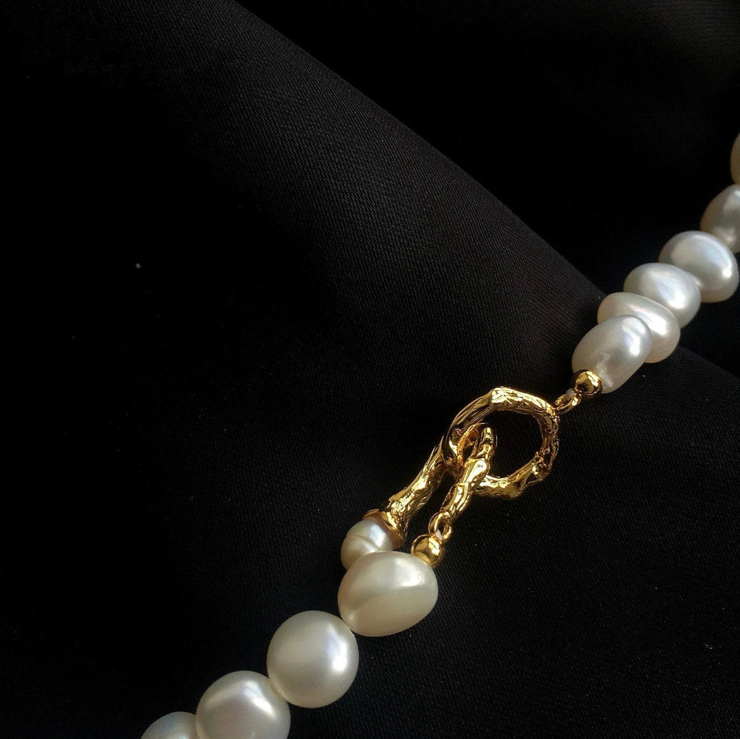 Irregular Baroque Pearl Choker Necklace gembea jewelry