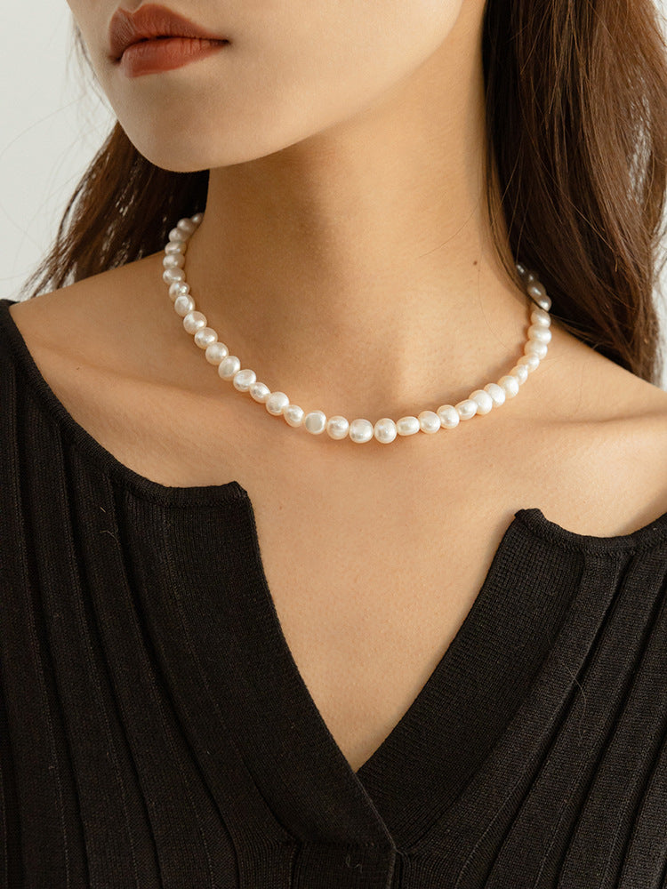 Irregular Baroque Pearl Choker Necklace gembea jewelry
