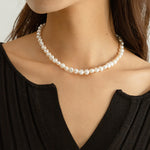 Irregular Baroque Pearl Choker Necklace gembea jewelry