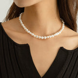 Irregular Baroque Pearl Choker Necklace gembea jewelry