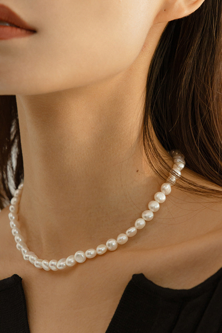 Irregular Baroque Pearl Choker Necklace gembea jewelry