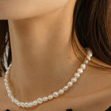 Irregular Baroque Pearl Choker Necklace gembea jewelry