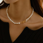 Irregular Baroque Pearl Choker Necklace gembea jewelry