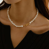 Irregular Baroque Pearl Choker Necklace gembea jewelry