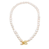 Irregular Baroque Pearl Choker Necklace gembea jewelry