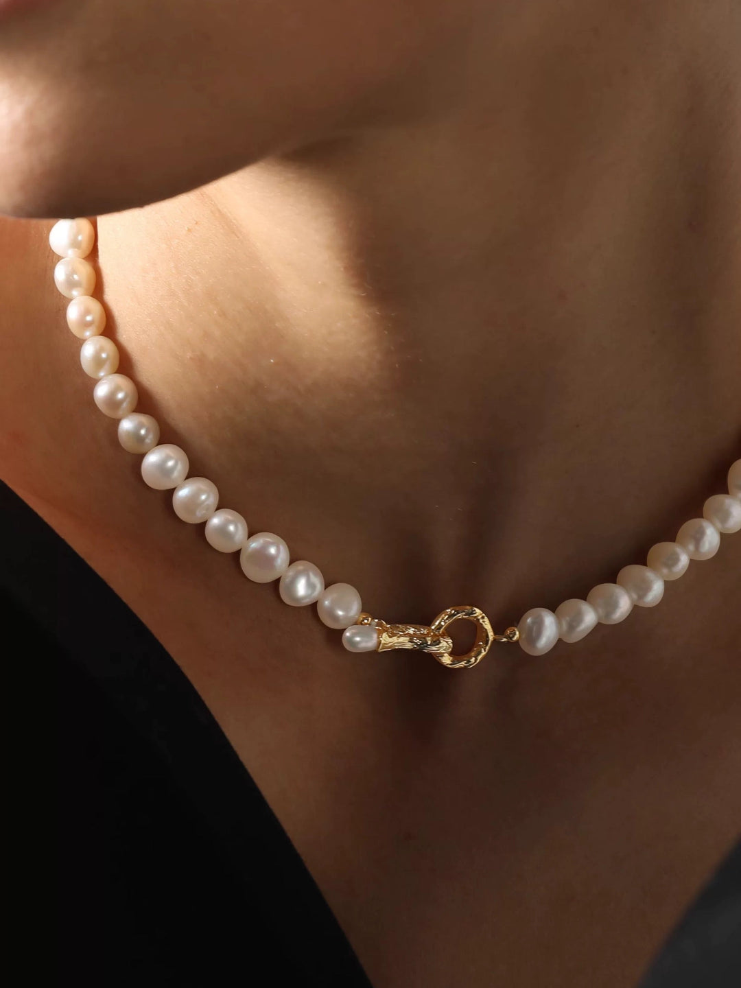 Irregular Baroque Pearl Choker Necklace gembea jewelry