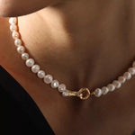 Irregular Baroque Pearl Choker Necklace gembea jewelry