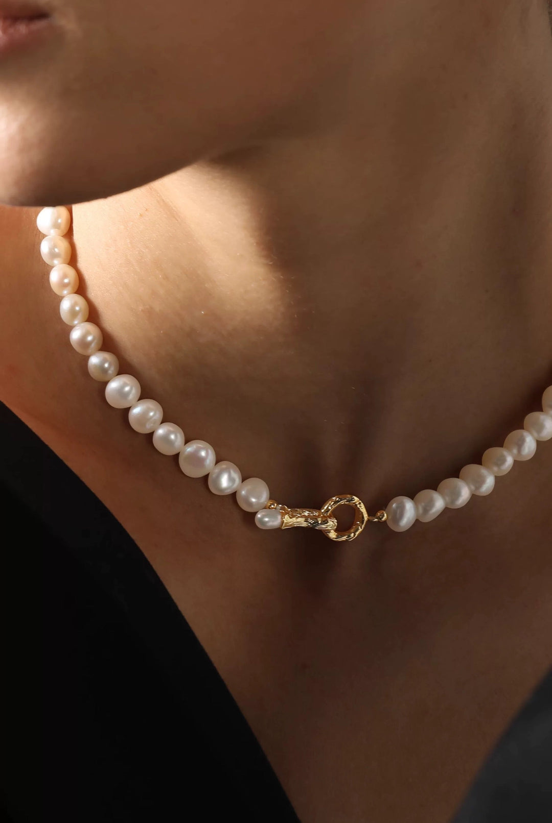 Irregular Baroque Pearl Choker Necklace gembea jewelry