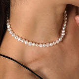 Irregular Baroque Pearl Choker Necklace gembea jewelry