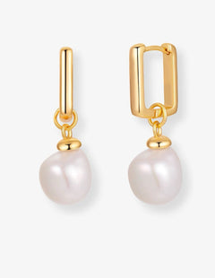 Irregular Baroque Pearl Drop Earrings gembea jewelry