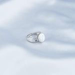 Irregular Baroque Pearl Wide Sterling Silver Ring - Gembea Jewelry