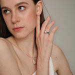 Gembea Jewelry Irregular Baroque Pearl Wide Sterling Silver Ring