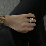 Irregular Baroque Pearl Wide Sterling Silver Ring - Gembea Jewelry